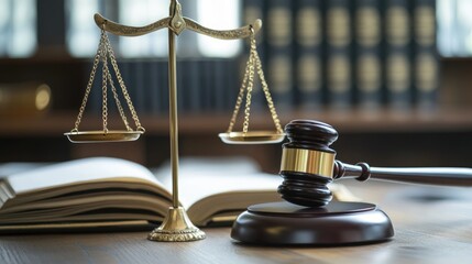 Legal Scales Gavel Book Symbolize Justice And Law