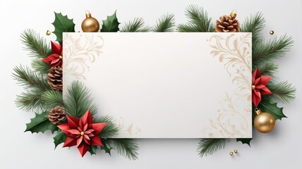 Fototapeta premium Blank Christmas Banner Template with Holiday Vibes 