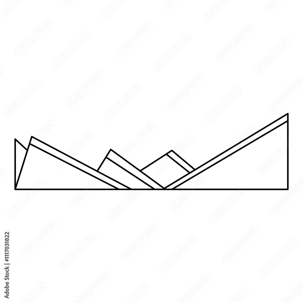 Wall mural minimalist footer element with a clean, linear design. features geometric shapes and diagonal accent