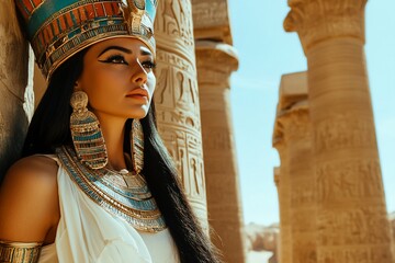 Modern Interpretation of Nefertari in a Contemporary Photo Shoot