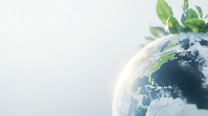 Global environmental awareness earth nature illustration serene atmosphere close-up view sustainability concept