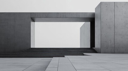 A minimalist abstract piece with simple, repeating shapes and a sense of emptiness.