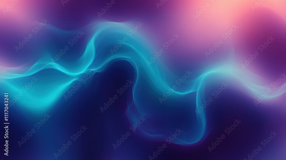 Poster vibrant abstract gradient composition with fluid shapes and geometric elements