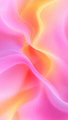 Naklejka premium Soft Abstract Background with Swirling Pastel Pink and Orange Gradient