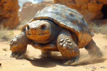 Obraz premium turtle on the grass