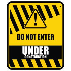 Coming Soon, Under construction sign and sticker vector