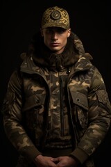 Army camouflage with heritage-inspired patterns, merging traditional designs with a refined, modern aesthetic