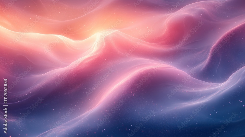 Poster vibrant abstract gradient background with smooth transitions of deep blue and soft pink