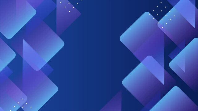 blue background with a modern abstract composition and geometric shapes seamless 4k video background motion pop art design
