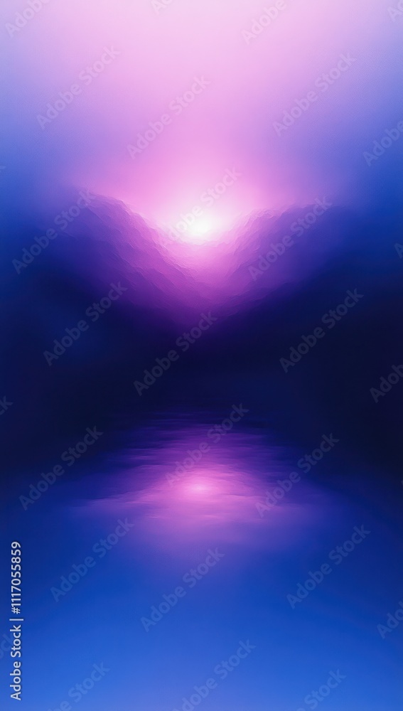 Poster radial gradient blue and lavender background for abstract expressionism design