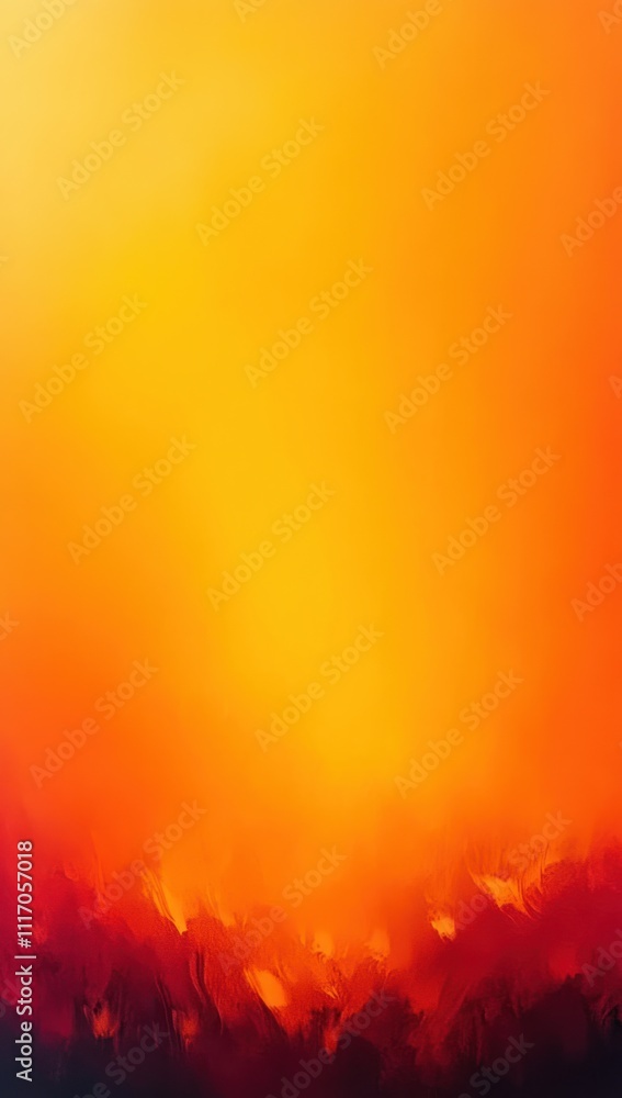 Poster warm color gradient rectangle in orange and yellow abstract soft focus