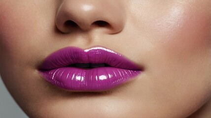 Fototapeta premium close up purple lips