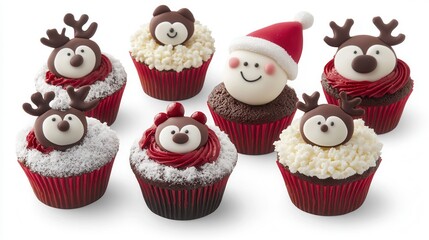 Adorable Christmas Cupcakes: Festive Reindeer, Snowman, and Bear Treats
