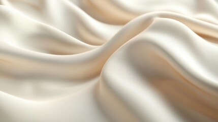 Obraz premium Creamy Silk Fabric Drapes Softly, Elegant Texture, Luxurious Feel, Smooth Surface, Subtle Waves, Peaceful Aesthetic, Calming Hues, Serene Design, Gentle Flow, Textured Background, Opulent Style