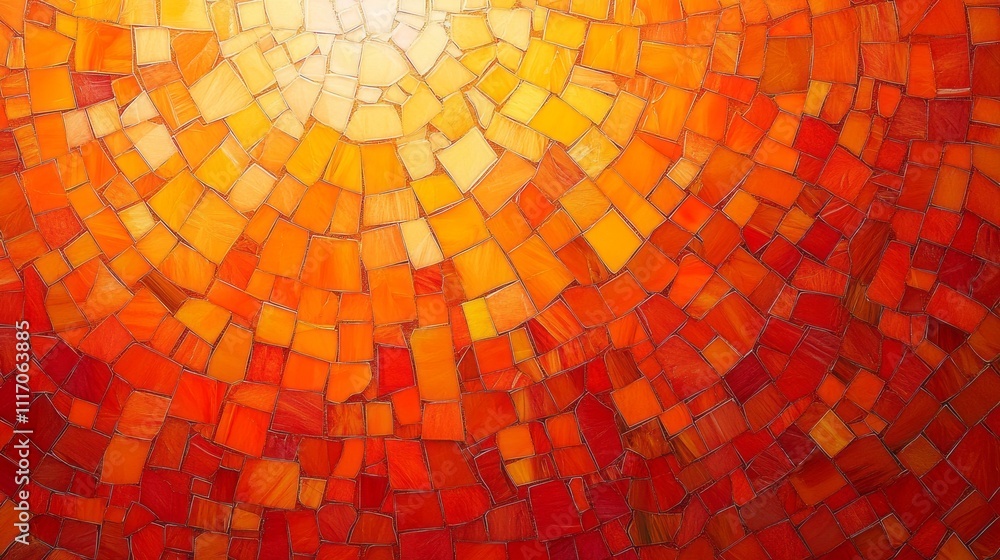 Poster radiant shades of orange and red intertwine in a stunning mosaic, evoking feelings of warmth and vit