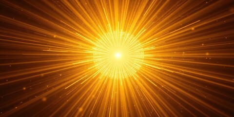 Obraz premium Glowing gold light emanating from a central point, light, illumination, intense