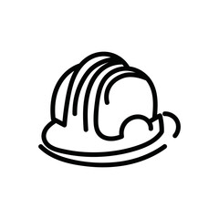 Fototapeta premium Hard Hat icon illustration flat