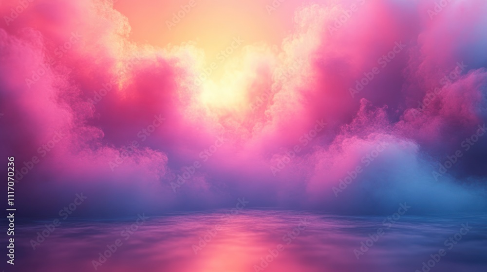 Aufkleber soft pastel color gradient layout for abstract backgrounds and dreamy atmosphere in minimalistic sty