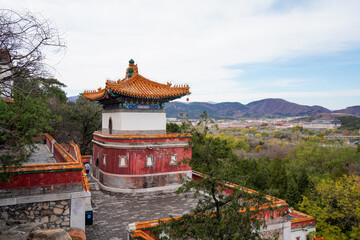 Tibetan architecture in the Four Great Regions of Summer Palace in Beijing.