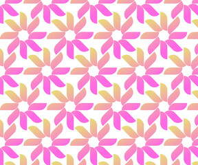 seamless pattern with pink flowers