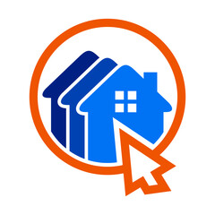 Click House Vector Logo Design Template