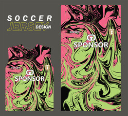 SOCCER JERSEY LIQUID ABSTRACT DESIGN NEON COLOR