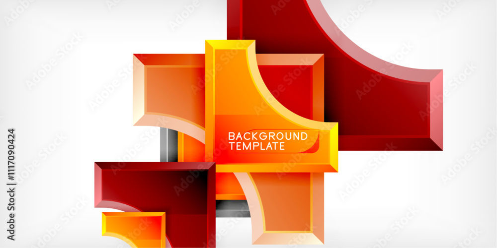 Aufkleber Geometric design abstract background - circles and triangles