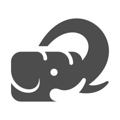 Elephant Head Vector Logo Design Template