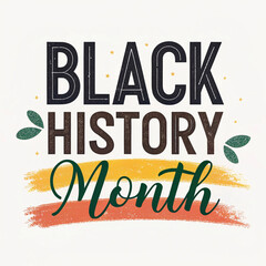 Naklejka premium Black history month celebrate Abstract Illustration Design with graphic elements