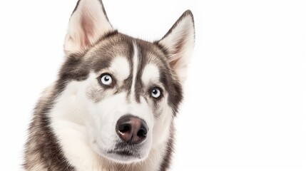 Obraz premium nice isolated picture of siberian dog