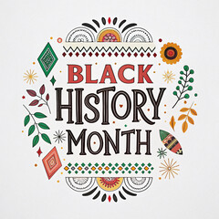 Black history month celebrate Abstract Illustration Design with graphic elements