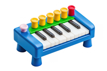 Compact Electronic Keyboard Toy Musical Instrument with Colorful Knobs and Accents for Kids' Music Learning