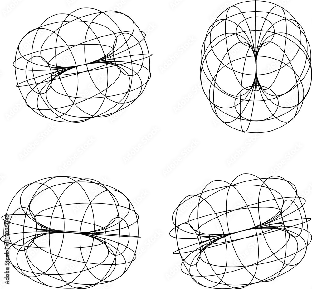 Poster wireframe lined shapes. perspective mesh, 3d grid. low poly geometric elements. retro futuristic des