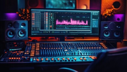 The creative heart of music production: a studio designed for excellence.