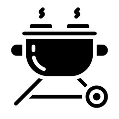 Barbecue Grill Solid Icon