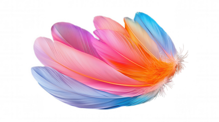 Vibrant Abstract Flower Digital Art Illustration in Bold Colors with White Core