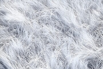 Obraz premium A close-up of soft, white, textured fibers resembling fur or artificial grass.