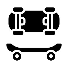 Classic Skateboard Solid Icon