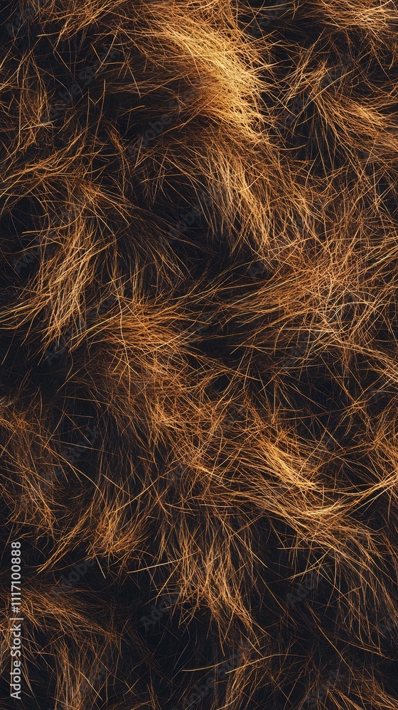 Poster a close-up of textured brown fur, showcasing its softness and intricate patterns.
