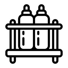 Depleted Oxygen Tank Line Icon