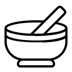 Empty Bowl Line Icon