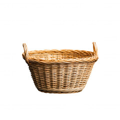Fototapeta premium Wicker Basket Product Image - Natural Rattan Design Close-Up