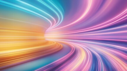 Obraz premium Abstract Light Trails Tunnel.