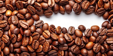 Fototapeta premium Close up of coffee beans, coffee, beans, close up, texture, roasted, caffeine, aroma, dark, background, aromatic, mocha, espresso