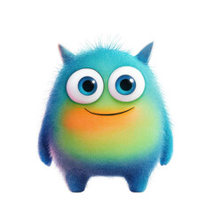 Cute Plush Toy with Vibrant Colors and Big Eyes