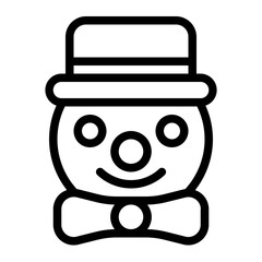 Snowman Line Icon