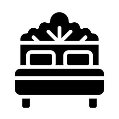 Luxury Bed Solid Icon