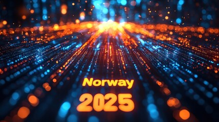 Futuristic Digital Tunnel Symbolizing Technological Progress and Innovation