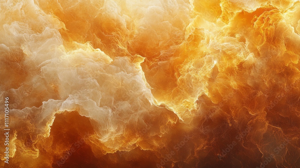 Poster Capturing the intense energy of a blazing fire, bright orange and yellow flames dance against a dark backdrop, creating mesmerizing patterns and illuminating the surroundings with warmth and vibrancy