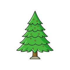 spruce tree vector illustration